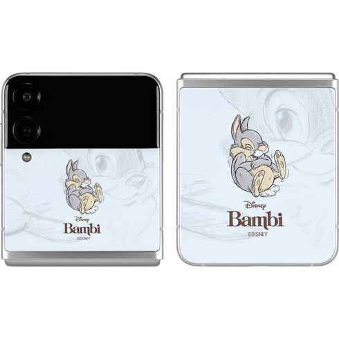Disney Bambi Thumper Sketched portrait Galaxy Z Flip4 5G Skin